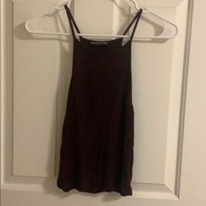 Brandy Melville Maroon ribbed halter top